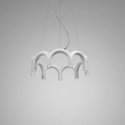 Oblure Ljuskronor & Takkronor|Pendellampor-Arch Circle Pendel 76 cm, Nude