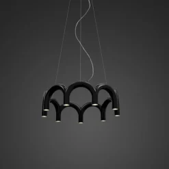 Oblure Ljuskronor & Takkronor|Pendellampor-Arch Circle Pendel 76 cm, Nude