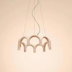 Oblure Ljuskronor & Takkronor|Pendellampor-Arch Circle Pendel 76 cm, Nude