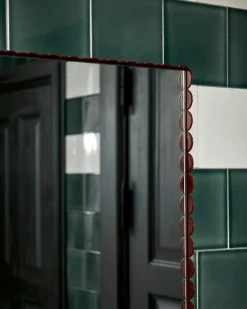 HAY Väggspeglar-Arcs Spegel L 72x133 cm, Vinröd