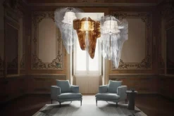 Aria Ljuskrona 75 cm, Transparent