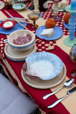 ByON Övriga Tallrikar & Fat|Mattallrikar-Armona Tallrik 23,5 cm, Vit / Ljusblå