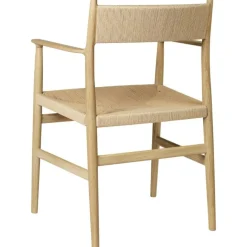 Arv Karmstol Med Vävd Sits / Rygg, Ek