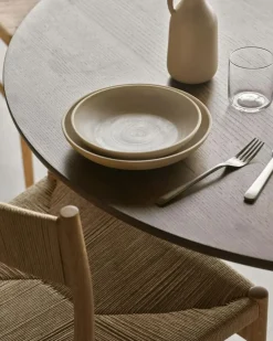 Arv Karmstol Med Vävd Sits / Rygg, Ek