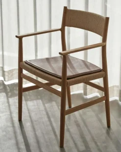 Arv Karmstol Med Vävd Sits / Rygg, Ek