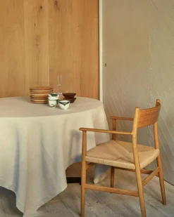 Arv Karmstol Med Vävd Sits / Rygg, Ek