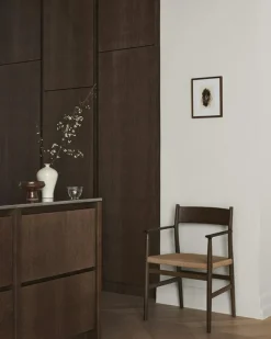 Arv Karmstol Med Vävd Sits / Rygg, Ek