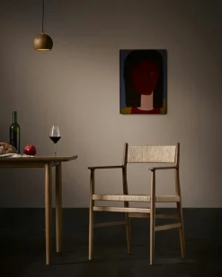 Arv Karmstol Med Vävd Sits / Rygg, Ek