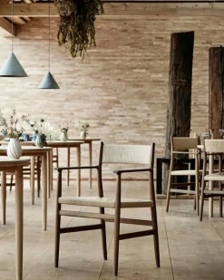 Arv Karmstol Med Vävd Sits / Rygg, Ek