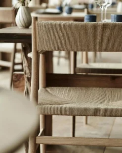 Arv Karmstol Med Vävd Sits / Rygg, Ek