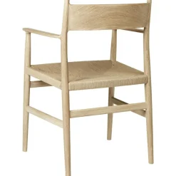 Arv Karmstol Med Vävd Sits / Rygg, Ek