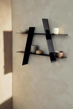 Andersen Vägghyllor-A-Shelf Vägghylla M, Mörkbetsad Ask