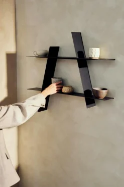 Andersen Vägghyllor-A-Shelf Vägghylla M, Mörkbetsad Ask