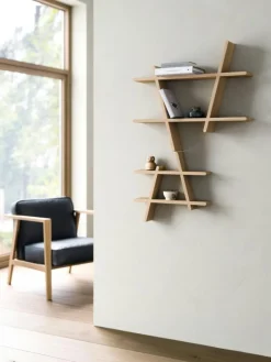 Andersen Vägghyllor-A-Shelf Vägghylla M, Mörkbetsad Ask