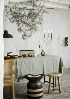 Madam Stoltz Assietter-Assiett Ø16 cm, Off-white / Gul