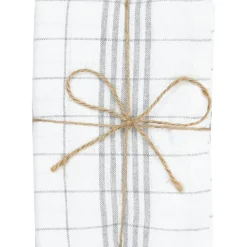 Recycled by Wille Kökshanddukar-Astrid Kökshandduk 2-pack 50x70 cm, Olivgrön/Vit