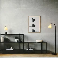 Avra Golvlampa, Borstat Stål / Creme