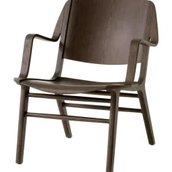 &Tradition Fåtöljer-AX HM11 Loungefåtölj, Lackerad Ek / Valnöt