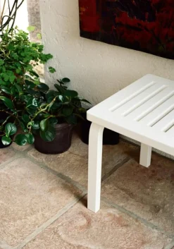 153B Bänk, Vitlackerad Björk