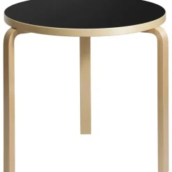 90B Bord 75 cm, Svart Linoleum