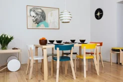 Artek Matbord Och Barbord-82B Bord 85x135 cm, Svart Linoleum