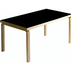 Artek Matbord Och Barbord-82B Bord 85x135 cm, Svart Linoleum