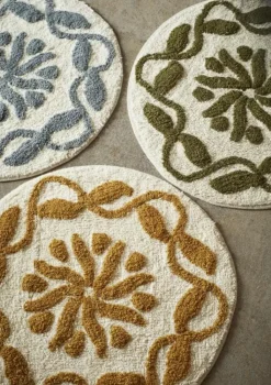 Madam Stoltz Badrumsmattor-Badrumsmatta Ø60 cm, Dark Green