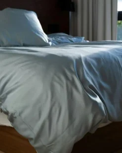 Bamboo Bäddset 150x210 + 50x60 cm, Ljusblå