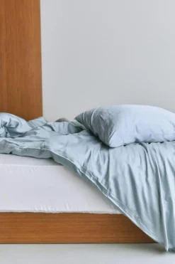 Bamboo Bäddset 150x210 + 50x60 cm, Ljusblå