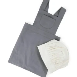 Barnförkläde Med Kockmössa, Grå