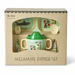 Barn RICE Barnserviser-Barnservis Melamin, Pink Happy Forest