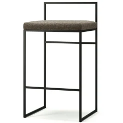 Department Barstolar & Barpallar-Barstol Med Ryggstöd 80 cm, Svart / Beige Sammet