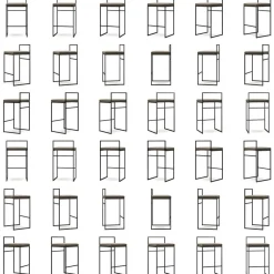 Department Barstolar & Barpallar-Barstol Med Ryggstöd 80 cm, Svart / Beige Sammet