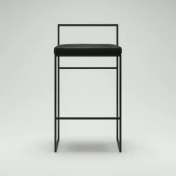 Department Barstolar & Barpallar-Barstol Med Ryggstöd 80 cm, Svart / Beige Sammet