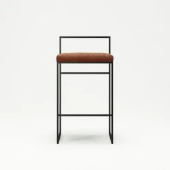 Department Barstolar & Barpallar-Barstol Med Ryggstöd 80 cm, Svart / Beige Sammet