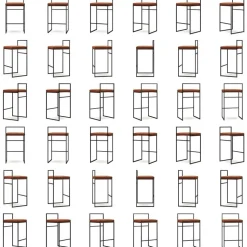 Department Barstolar & Barpallar-Barstol Med Ryggstöd 80 cm, Svart / Beige Sammet