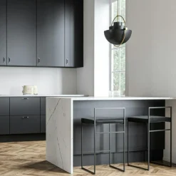 Department Barstolar & Barpallar-Barstol Med Ryggstöd 80 cm, Svart / Beige Sammet