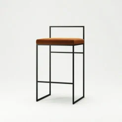 Department Barstolar & Barpallar-Barstol Med Ryggstöd 80 cm, Svart / Beige Sammet