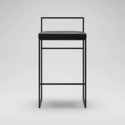 Department Barstolar & Barpallar-Barstol Med Ryggstöd 80 cm, Svart / Beige Sammet