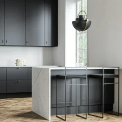 Department Barstolar & Barpallar-Barstol Med Ryggstöd 90 cm, Svart / Svart Sammet