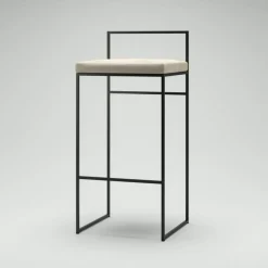 Department Barstolar & Barpallar-Barstol Med Ryggstöd 90 cm, Svart / Svart Sammet