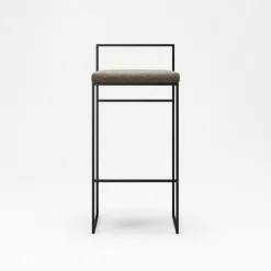 Department Barstolar & Barpallar-Barstol Med Ryggstöd 90 cm, Svart / Svart Sammet