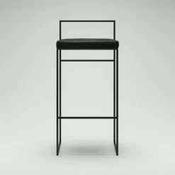 Department Barstolar & Barpallar-Barstol Med Ryggstöd 90 cm, Svart / Svart Sammet