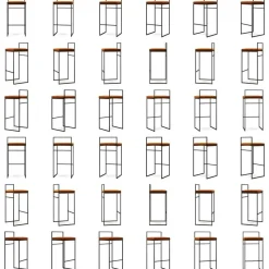 Department Barstolar & Barpallar-Barstol Med Ryggstöd 90 cm, Svart / Svart Sammet