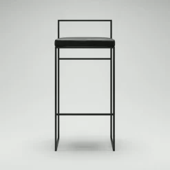 Department Barstolar & Barpallar-Barstol Med Ryggstöd 90 cm, Svart / Svart Sammet