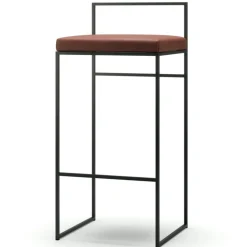 Department Barstolar & Barpallar-Barstol Med Ryggstöd 90 cm, Svart / Svart Sammet