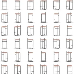 Department Barstolar & Barpallar-Barstol Med Ryggstöd 90 cm, Svart / Svart Sammet