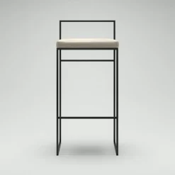 Department Barstolar & Barpallar-Barstol Med Ryggstöd 90 cm, Svart / Svart Sammet