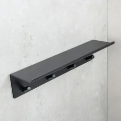 Beslag Design Handdukshållare-Base Kroklist Med Hylla, Borstad Rostfritt