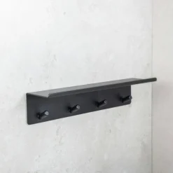 Beslag Design Handdukshållare-Base Kroklist Med Hylla, Borstad Rostfritt